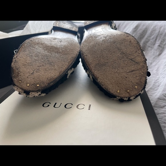 BLOGGERS FAV GUCCI GG TWEED LOAFER FLATS 36 6 - Picture 14 of 16
